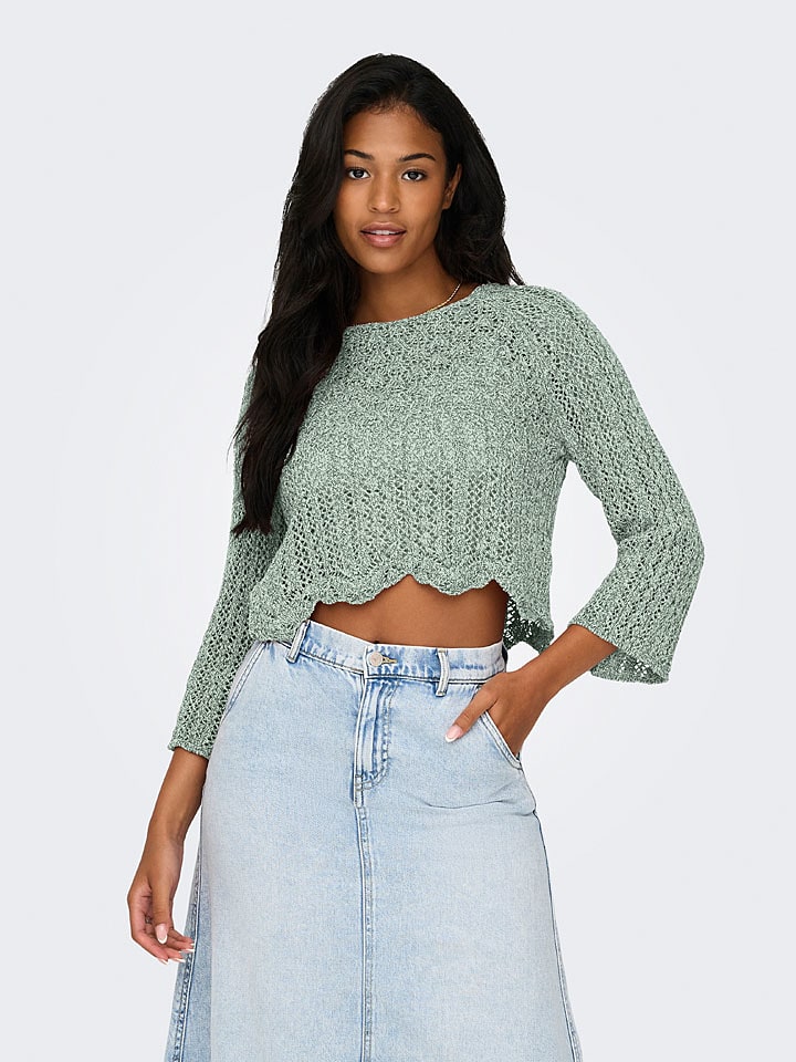 ONLY Sweter w kolorze zielonym