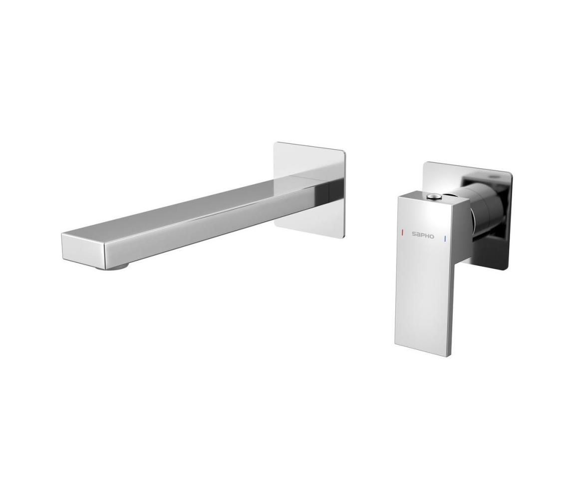 Sapho - Kran do umywalki do montażu podtynkowego CUBEMIX chrom błyszczący