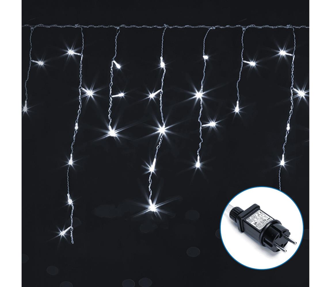 Aigostar - Zewnętrzny łańcuch dekoracyjny LED 75xLED/6W/230V 15x0,6m IP44 zimna biel
