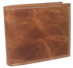 Portfel Męski Skórzany WILD Skóra Licowa Duży Poziomy Bez Zapięcia RFID N992-P-CHM-NL 963112,5 x 10,5 x 2 [cm]