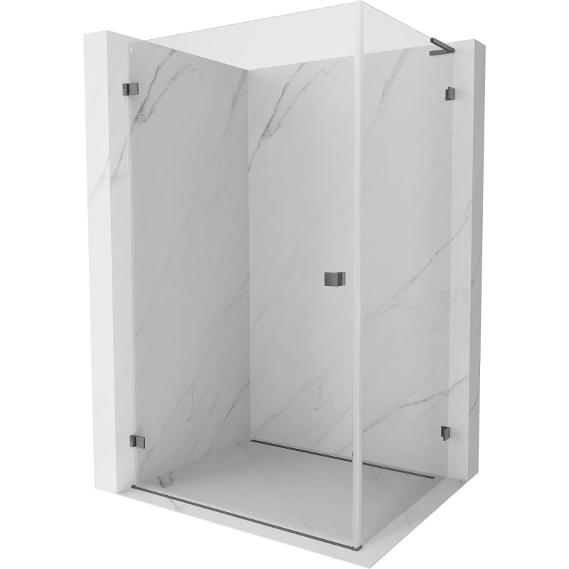 Mexen Lunar-B L kabina prysznicowa uchylna lewa 75 x 70 cm, transparent, gun metal - 832L-075-070-95-00-L