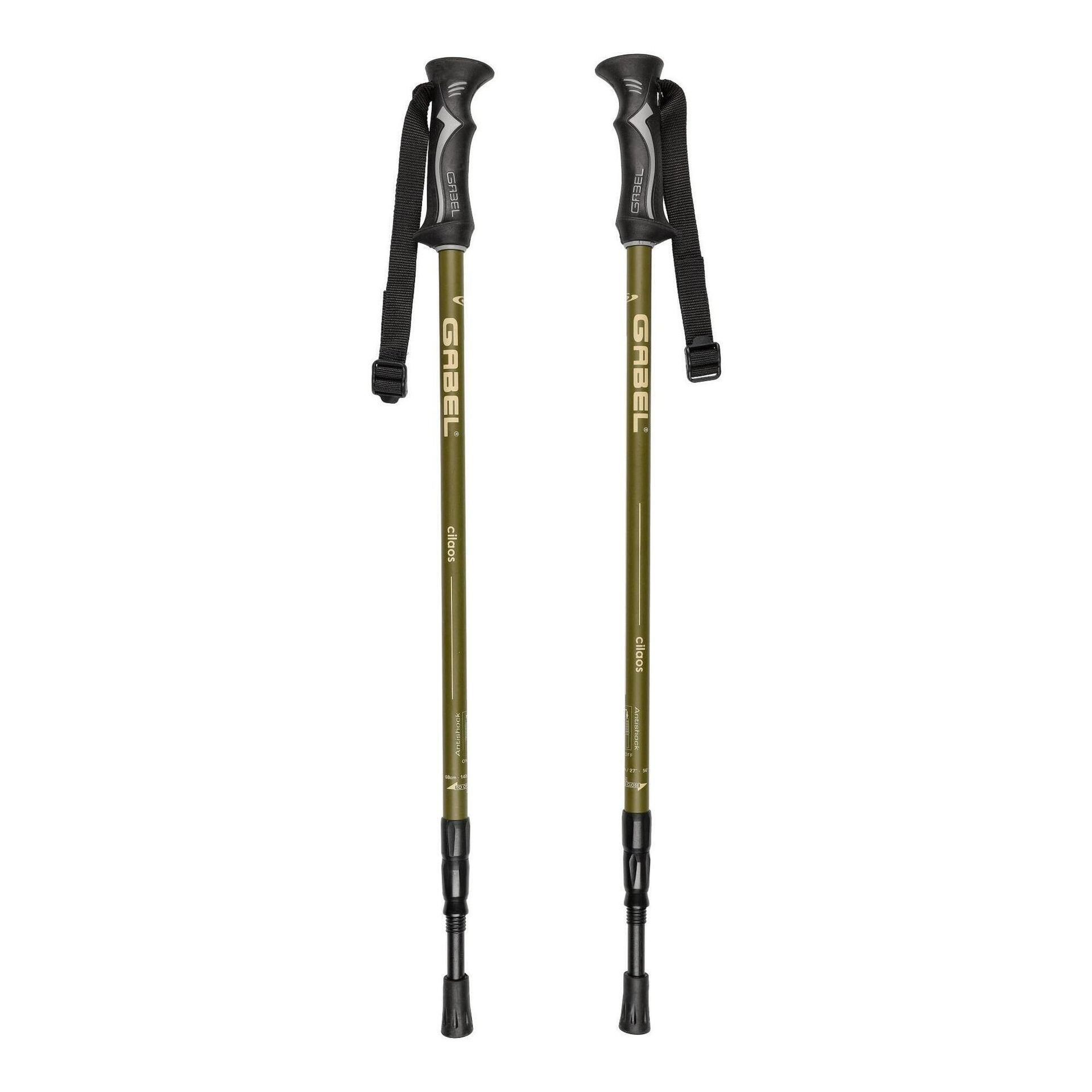 Gabel, Kij trekkingowy, Cilaos Lime Anty Shock, 64-144 cm