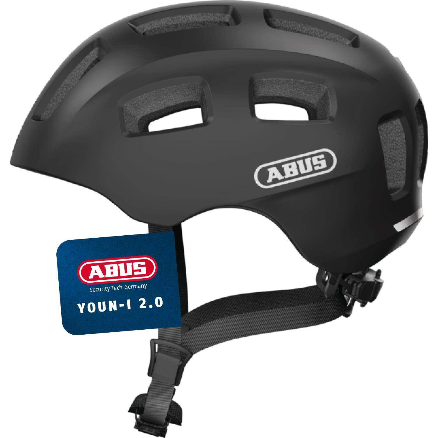 Abus Youn-I 2.0 Helmet Youth, czarny S | 48-54cm 2022 Kaski rowerowe