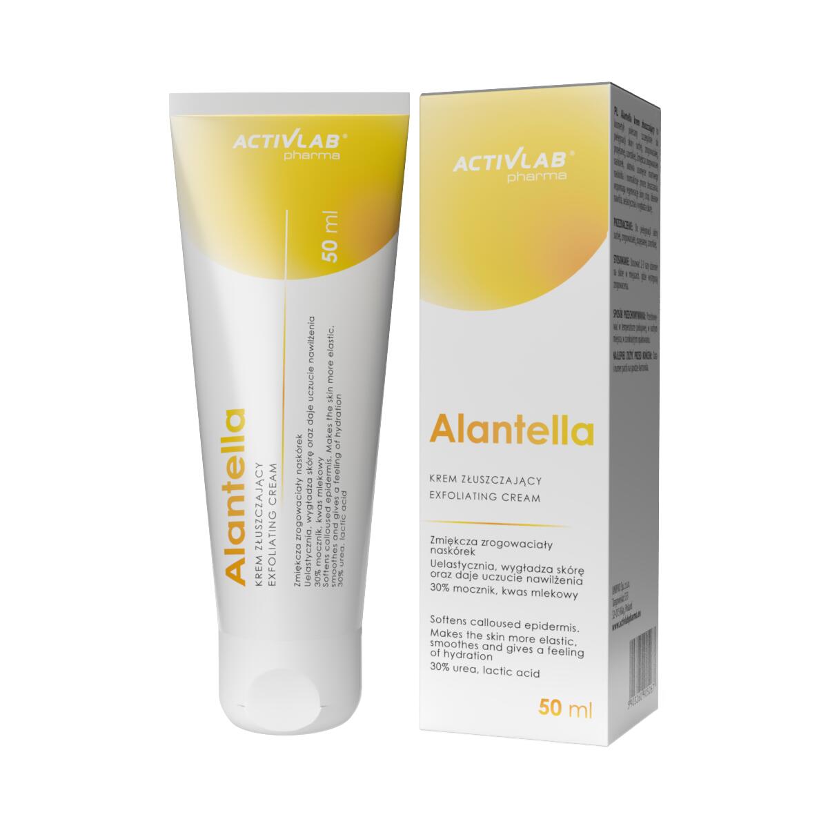 Activlab Pharma Alantella, krem złuszczający, kwas mlekowy, 30% mocznik, 50 ml