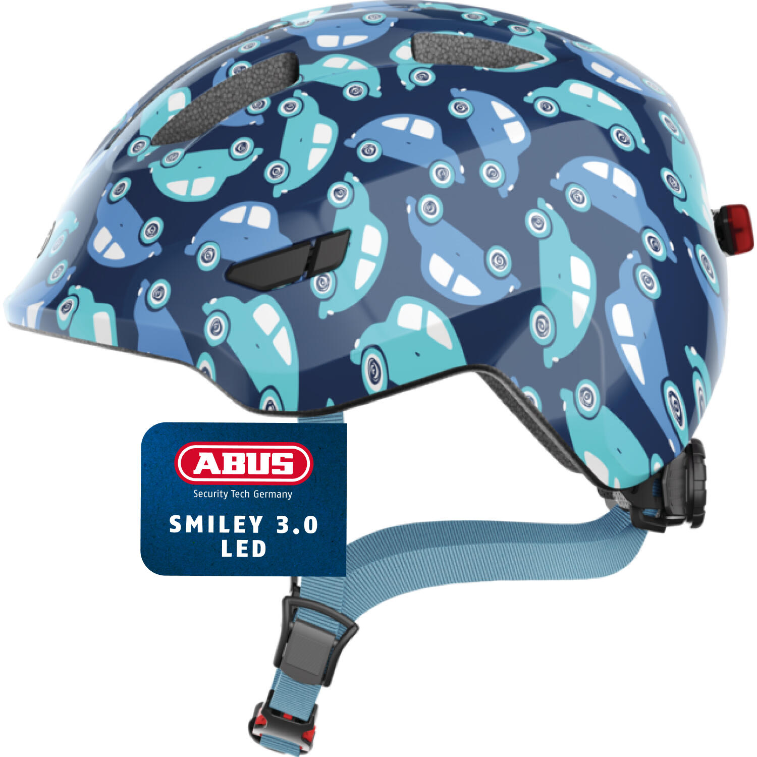 Abus Smiley 3.0 LED Helmet Kids, niebieski S | 45-50cm 2022 Kaski rowerowe 67296