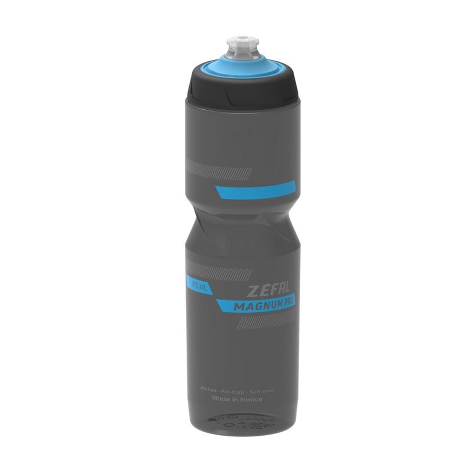 ZEFAL BIDON MAGNUM PRO-SMOKED BLACK cyan blue/grey) 1L new 2021 ZF-1640