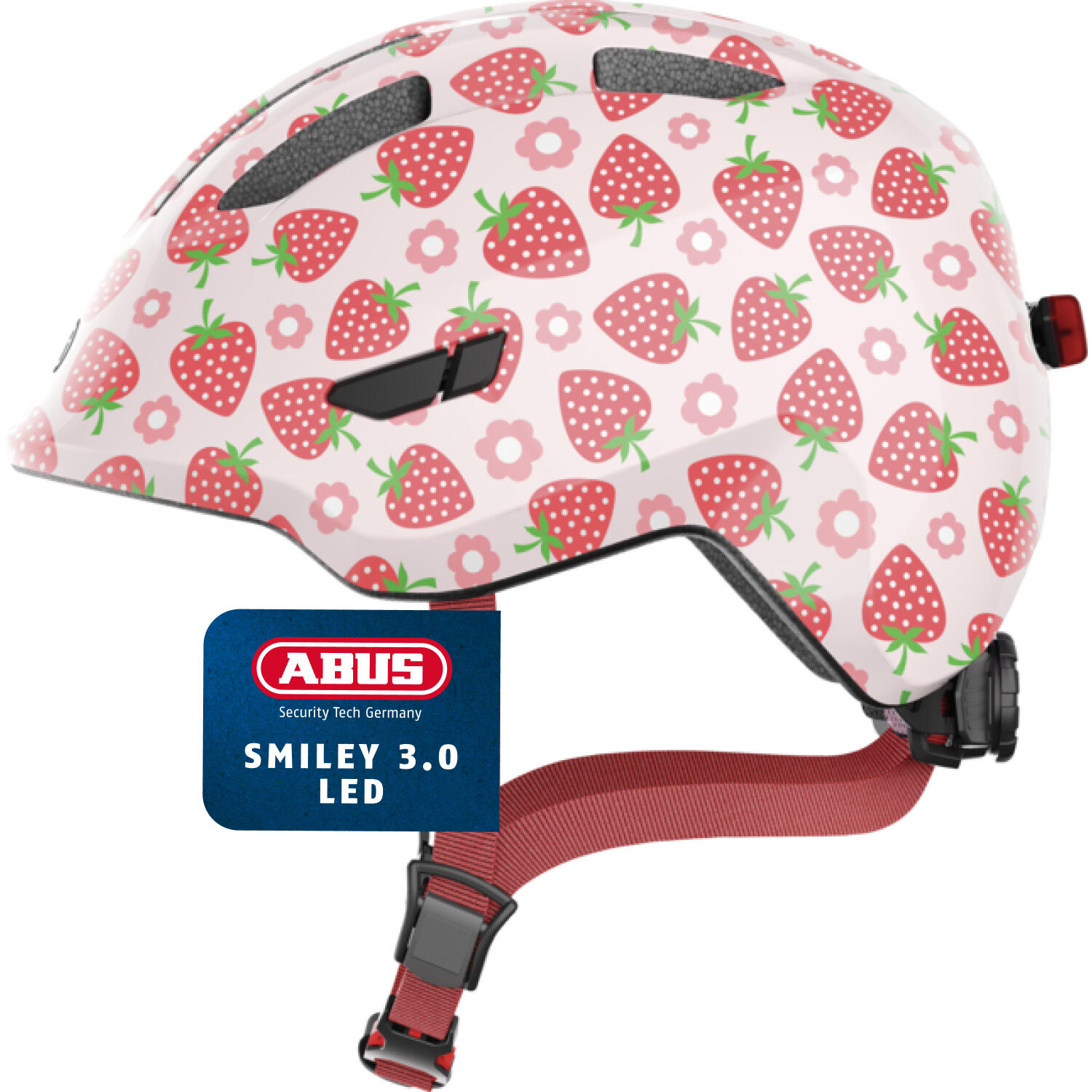 Abus Smiley 3.0 LED Helmet Kids, różowy M | 50-55cm 2022 Kaski dla dzieci 67707
