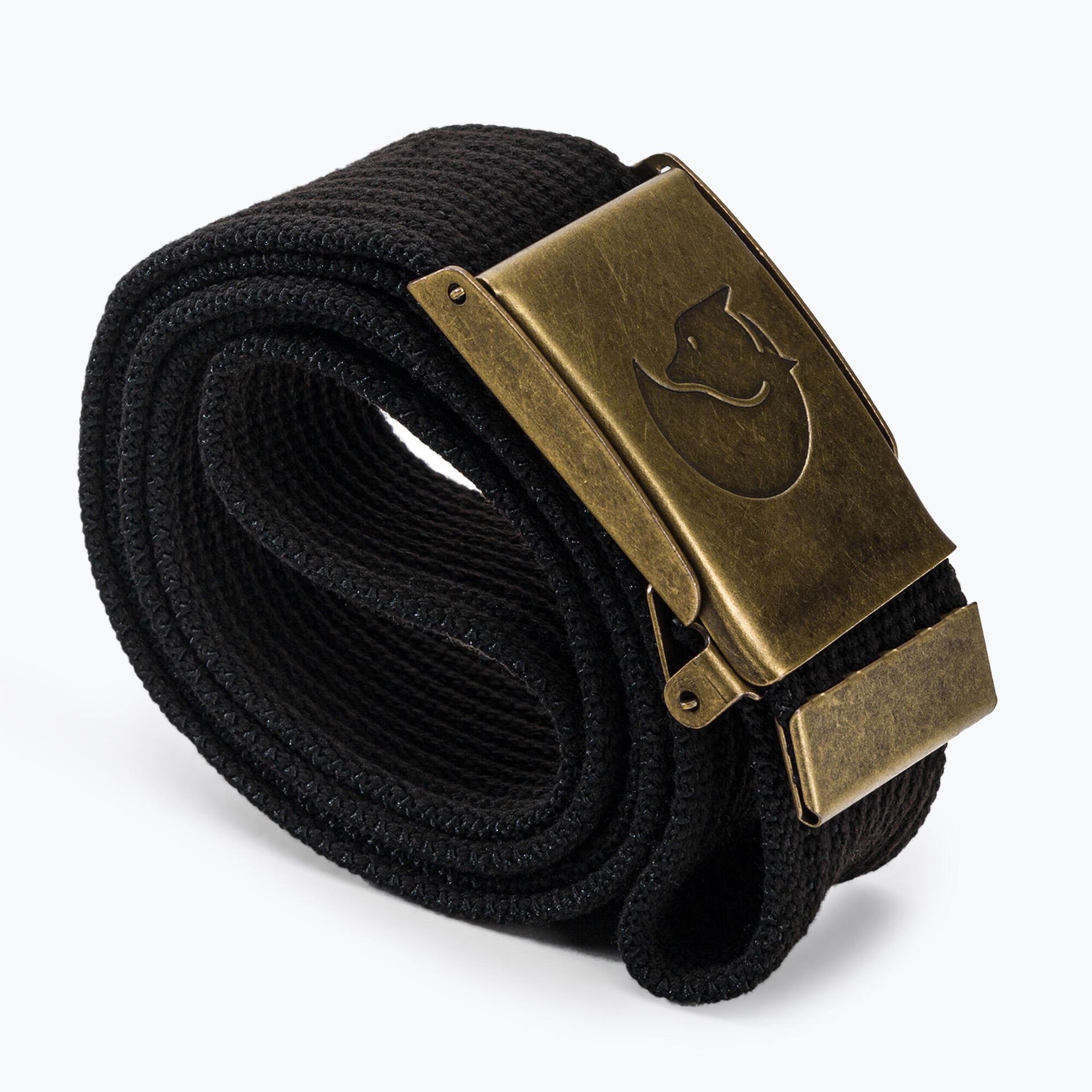 Fjällräven Canvas Brass pasek do spodni, czarny, jeden rozmiar 77297-550