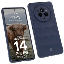 Bizon Pancerne etui Case Tur do Realme 14 Pro 5G, granatowe