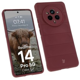 Bizon Pancerne etui Case Tur do Realme 14 Pro 5G, burgundowe