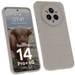 Bizon Pancerne etui Case Tur do Realme 14 Pro Plus 5G, jasnoszare