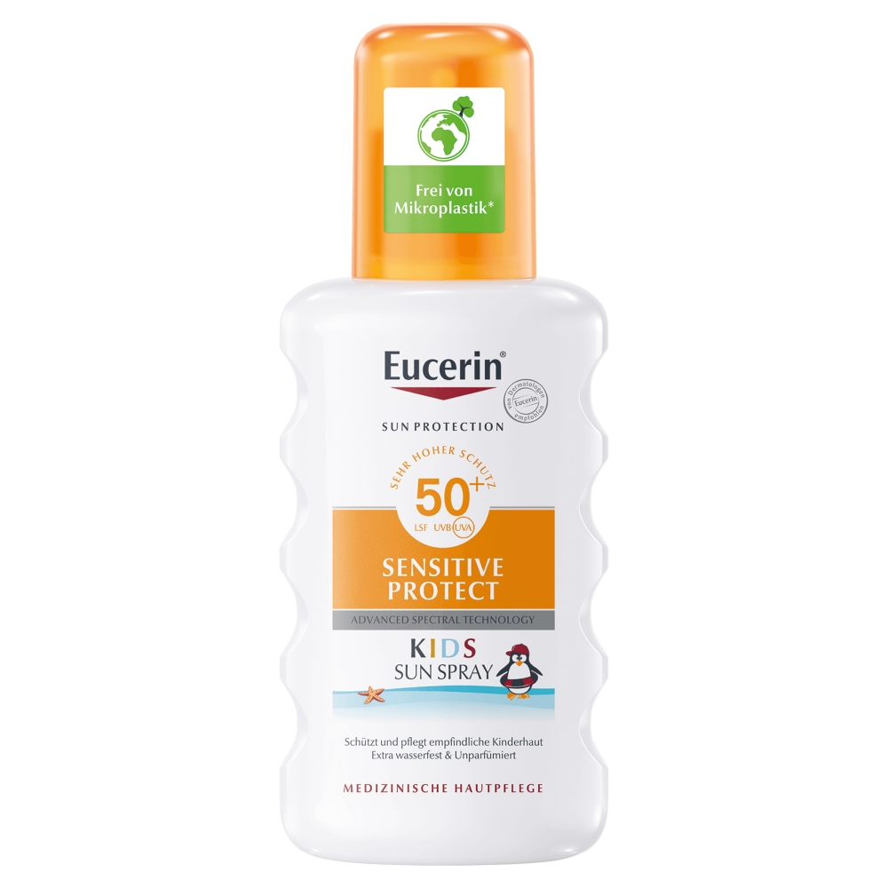 Eucerin Sensitive Protect, Spray ochronny dla dzieci SPF50+