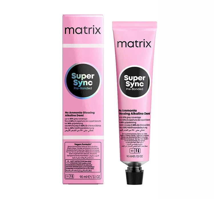 Matrix Super Sync Pre-Bonded toner do włosów 8NN/8.00 Jasny Blond Naturalny Wzmocniony 90ml