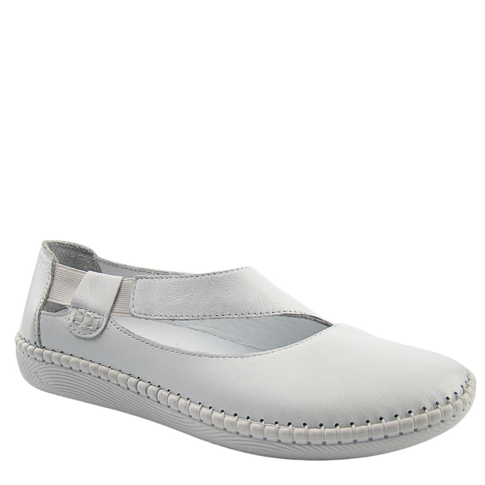 T.Sokolski OG2030 damskie półbuty skórzane na płaskim obcasie białe