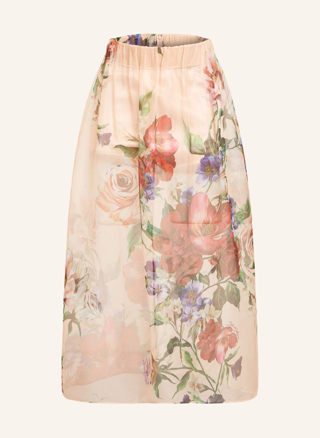 Dolce & Gabbana Spódnica Z Jedwabiu beige