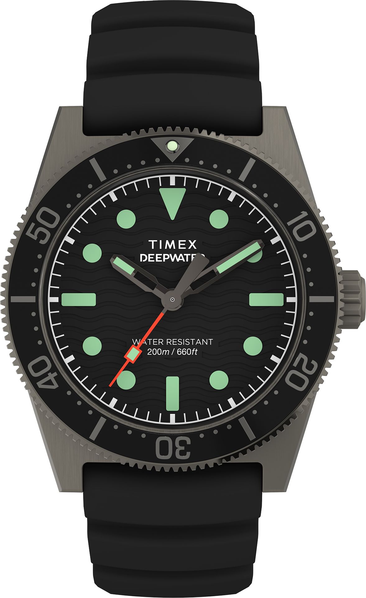 Zegarek Timex TW2W74700 Deepwater Reef 200 41mm Black Synthetic Rubber Strap