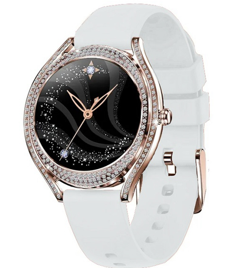 Hagen HC91.110.532 Smartwatch HC91 Różowe Złoto na Białym Pasku