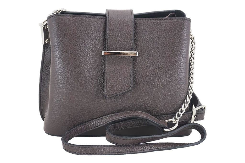 Torebka wizytowa na ramię - Brązowa ciemna