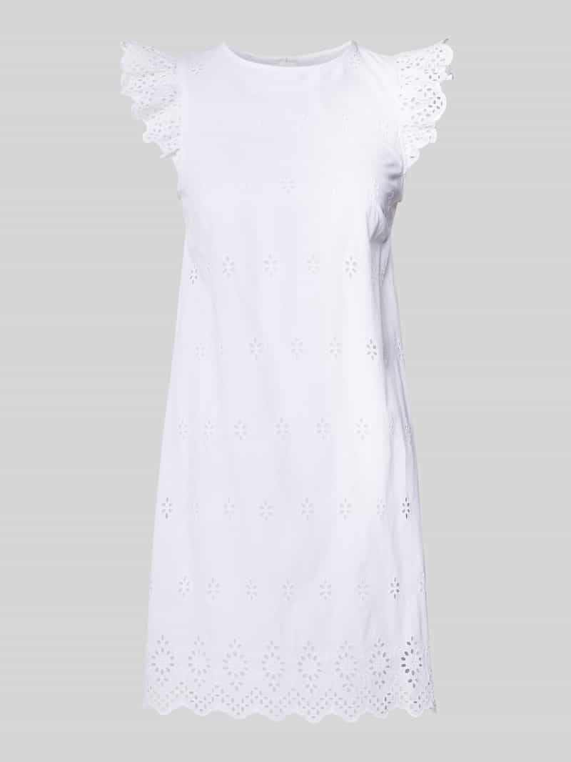 Sukienka mini rozkloszowana z ażurową koronką model ‘LOU’