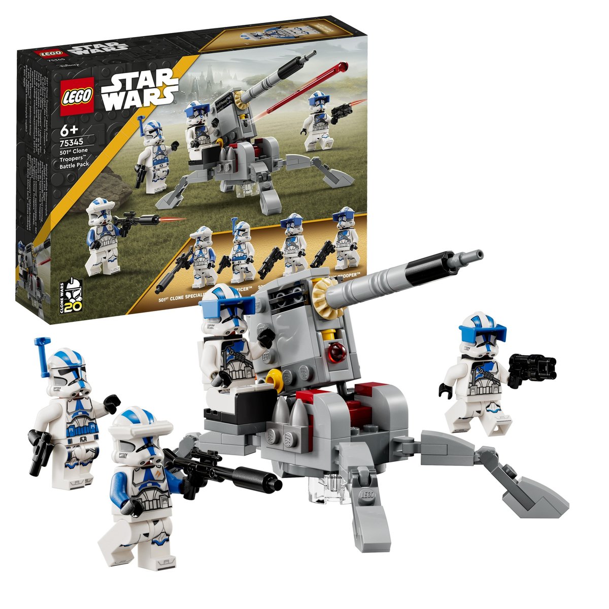 LEGO STAR WARS - Gwiezdne Wojny Battle pack Clone Troopers Zestaw bitewny żołnierze klony z 501 legionu LEGO PREZENT DLA CHŁOPCA