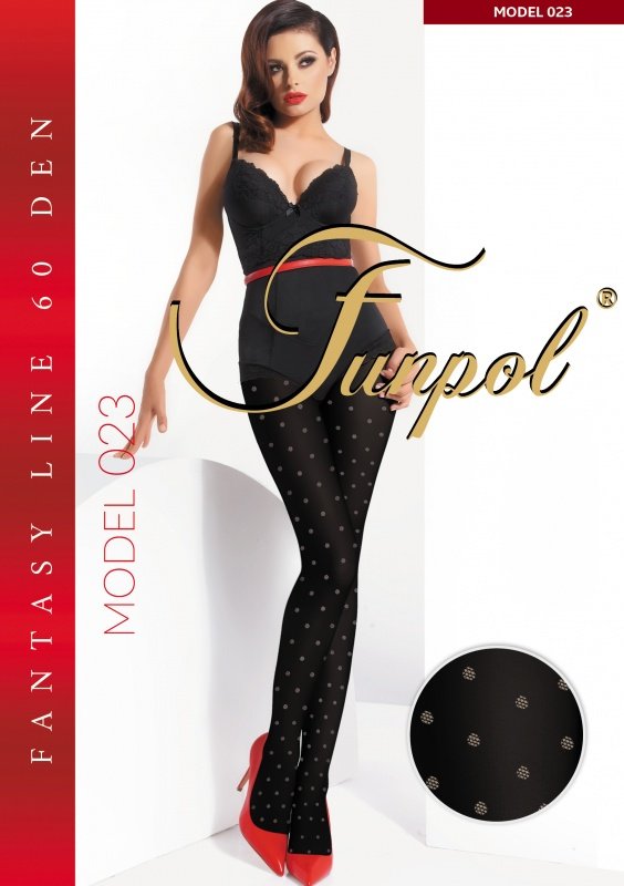 Rajstopy Fantazyjne AŻUROWE KROPKI 60 DENr.7-XXXL