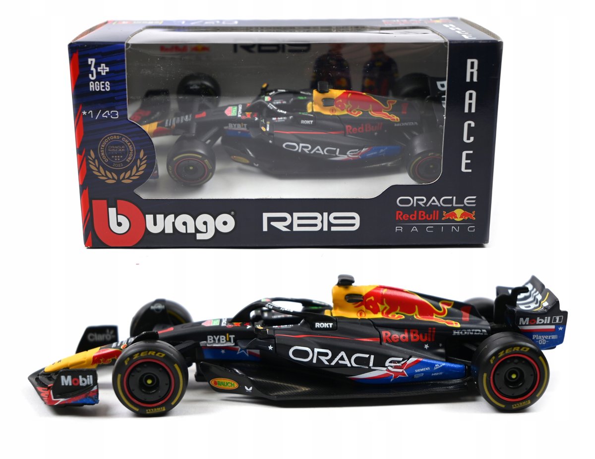 BOLID F1 Red Bull Racing RB19 Verstappen GP USA 2023 1:43 BBURAGO 18-38082