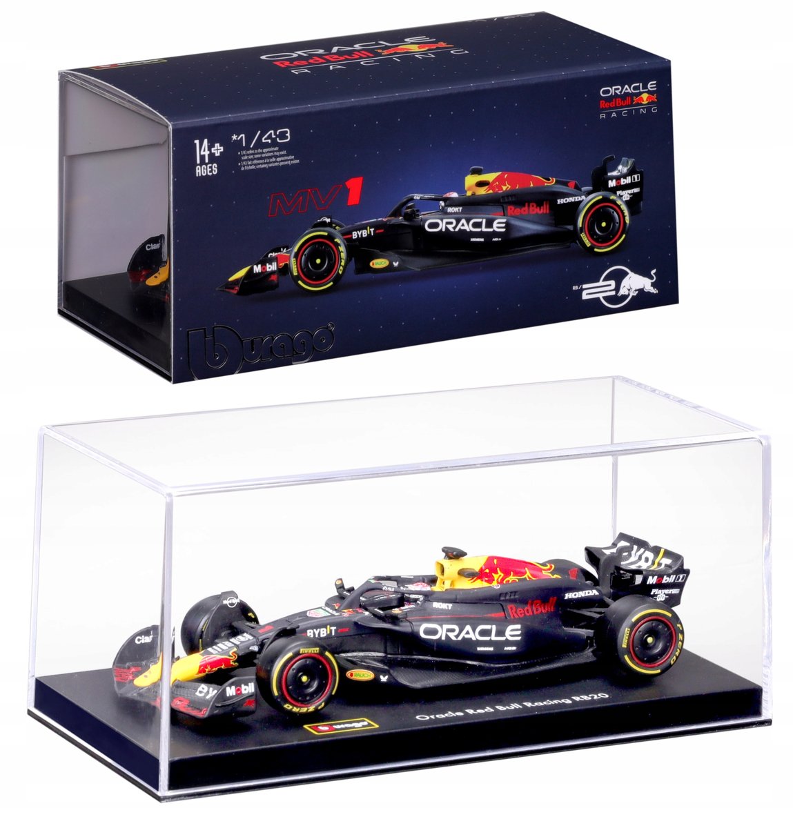 BOLID F1 Red Bull Racing RB20 Max Verstappen 2024 1:43 BBURAGO 18-38098