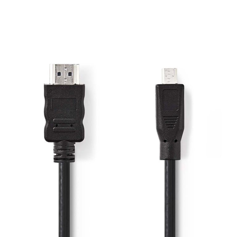 Nedis CVGB34700BK20 kabel HDMI 2 m HDMI Typu A (Standard) HDMI Typu D (Micro) Czarny