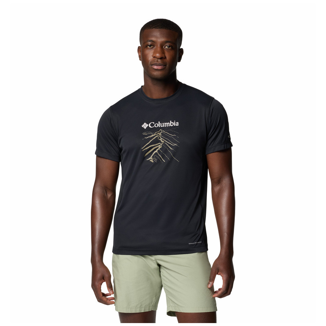 Koszulka męska Columbia Zero Rules™ Light Short sleeve Graphic Crew Rozmiar: L / Kolor: czarny/brązowy