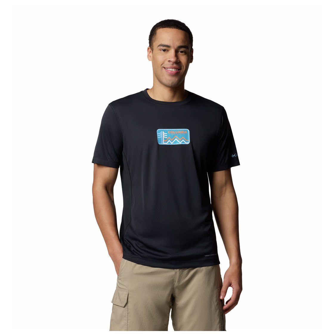Koszulka męska Columbia Zero Rules™ Light Short sleeve Graphic Crew Rozmiar: L / Kolor: czarny/niebieski