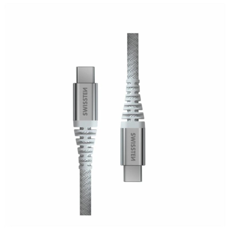 Kabel Swissten Kevlar USB C / USB C 1,5 m Kolor: biały
