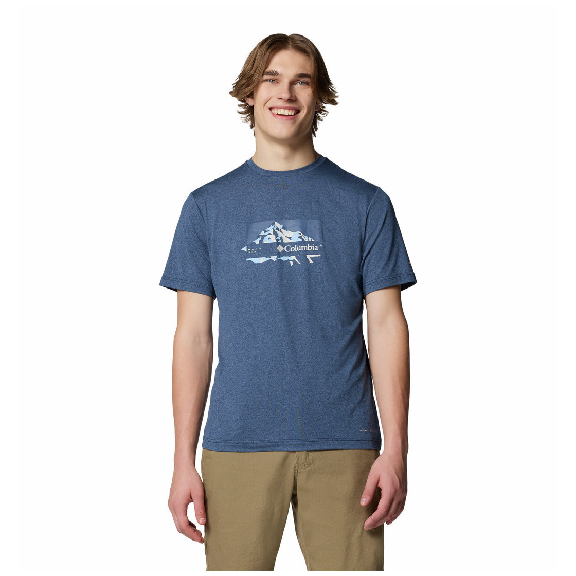 Koszulka męska Columbia Kwick Hike™ Graphic Short Sleeve Tee Rozmiar: XL / Kolor: ciemnoniebieski