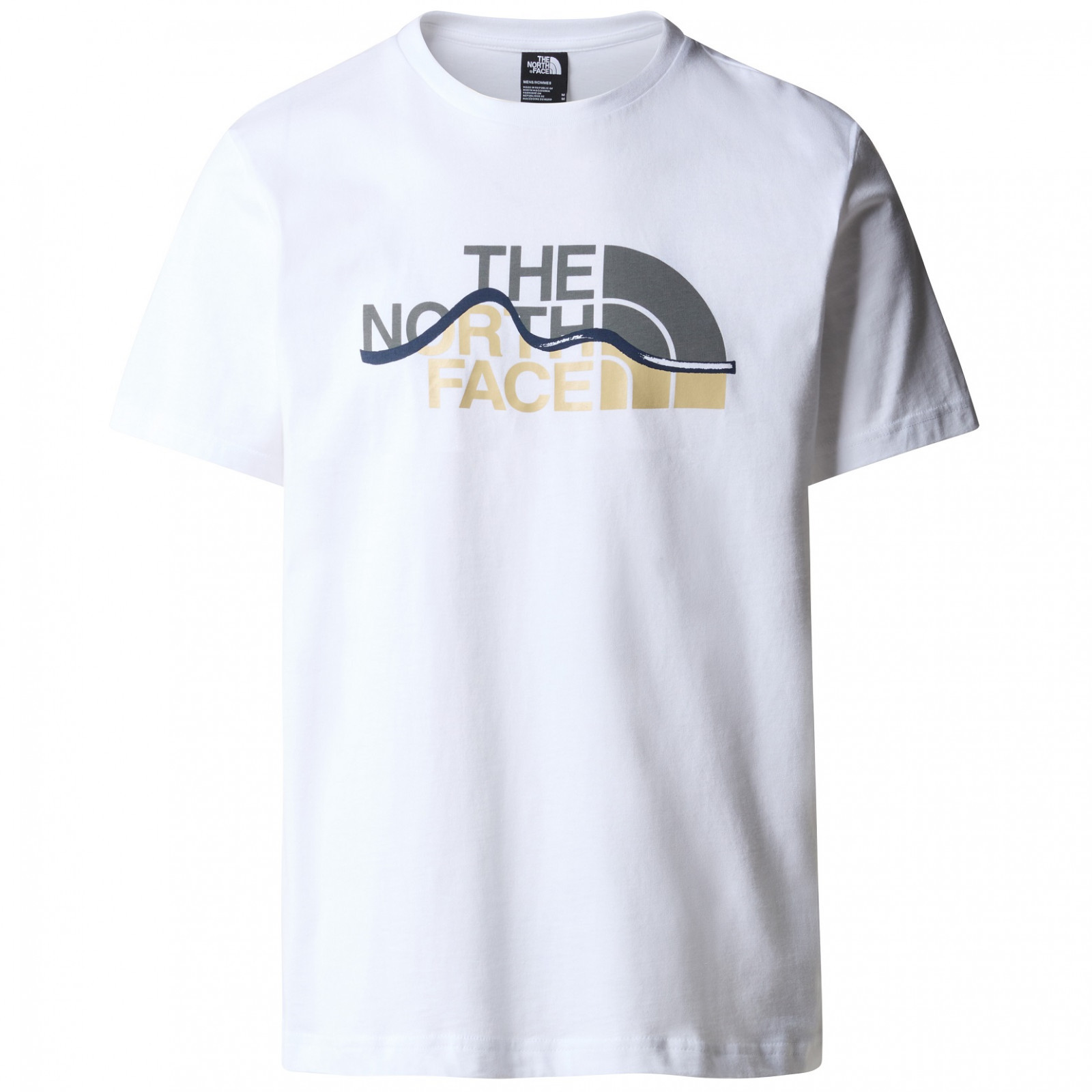 Koszulka męska The North Face M S/S Mountain Line Tee Rozmiar: M / Kolor: biały