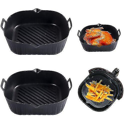 Frytkownica powietrzna Silikonowy garnek do pieczenia Piekarnik Non Stick Reusable.liners.microfalowalny Czarny