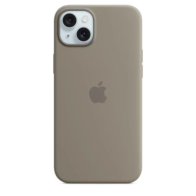 Etui do Apple iPhone 15 Plus z MagSafe, kolor Szaro-Beżowy Clay - Silicone Case
