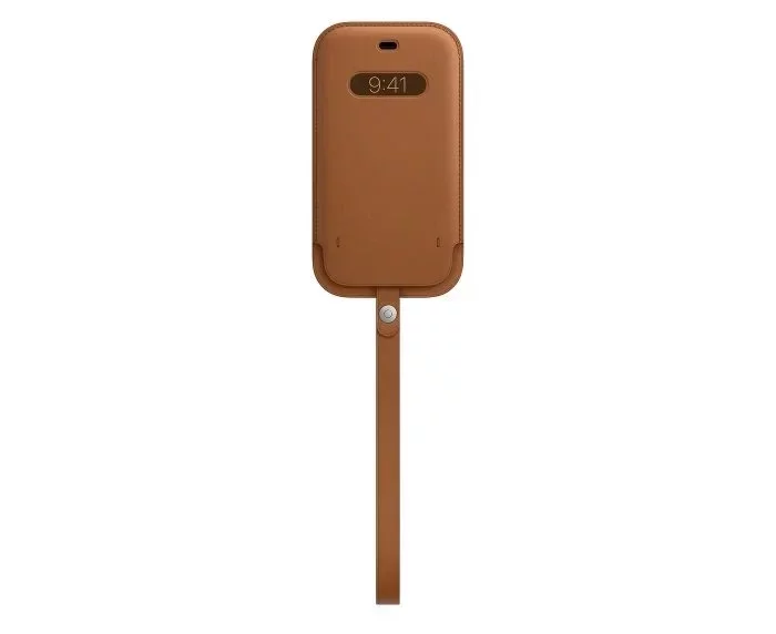Etui futerał do Apple iPhone 12/12 Pro, kolor Natural Brown Brązowy - Leather Sleeve