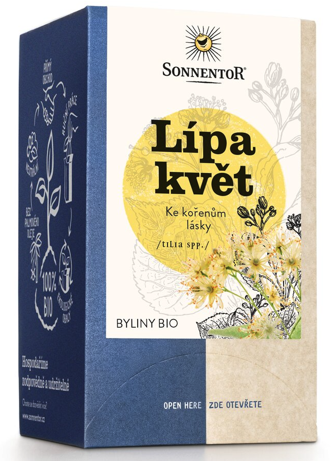 Sonnentor - Kwiat lipy, herbata w torebkach, ekologiczna, 18 szt.