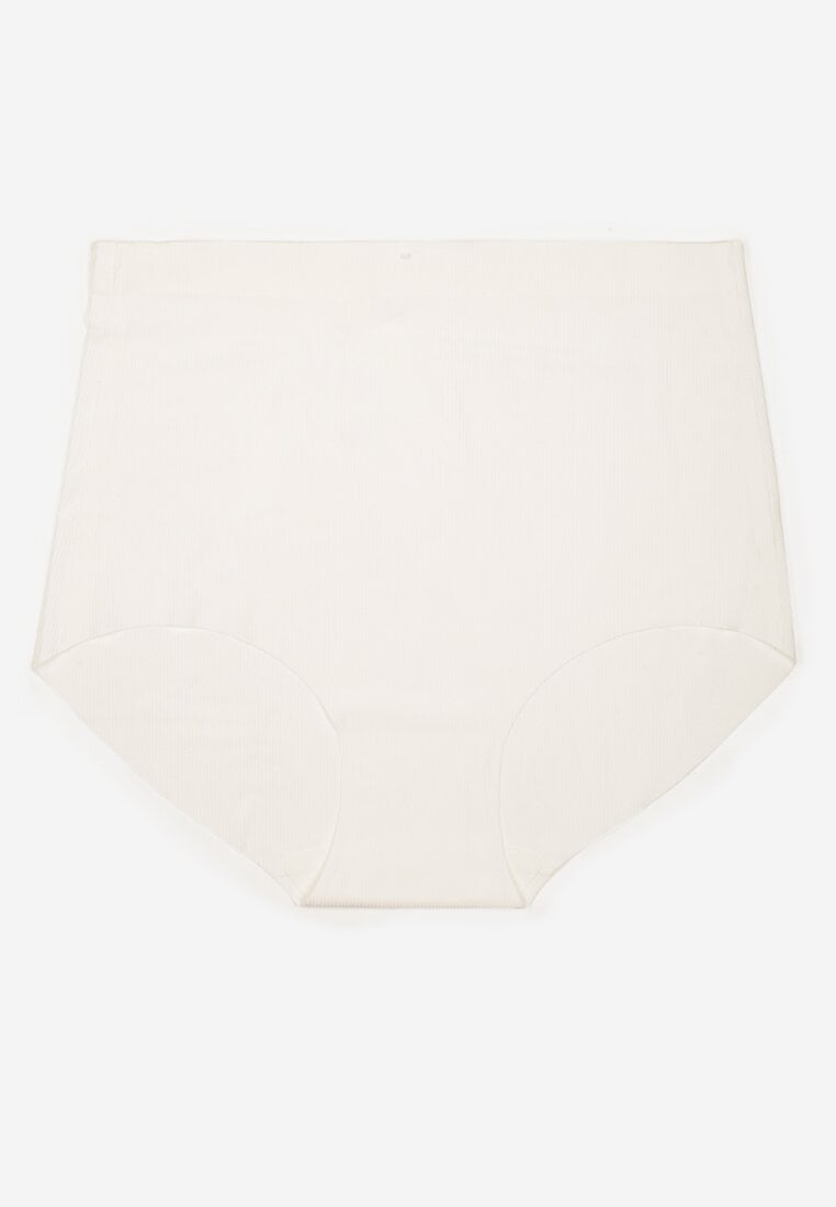 Białe Majtki Bezszwowe z Wysokim Stanem Navlira