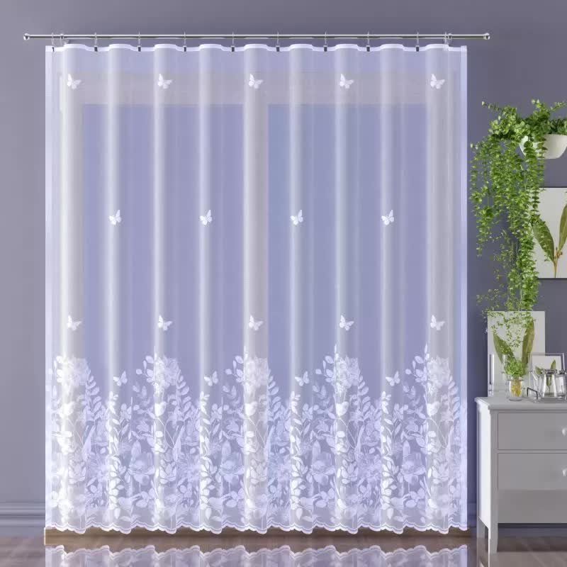 Firanka żakardowa gotowa Martina na taśmie 500x250 cm biała