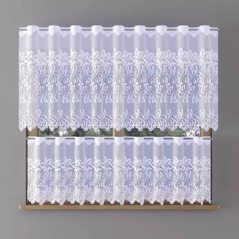 Zazdrostka żakardowa metrażowa Mansa wys. 70 cm biała 624832 70 cm