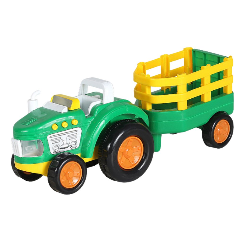 DUŻY TRAKTOR FARMERSKI DLA MALUCHA ZWIERZĘTA ŚWIATŁA DŹWIĘKI