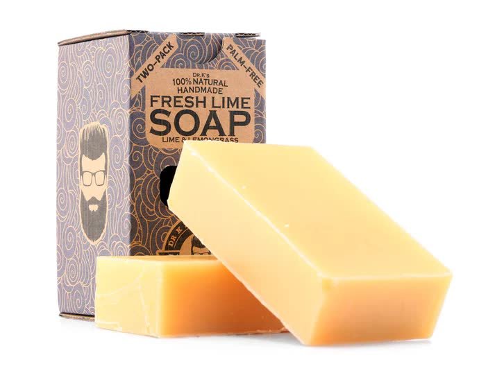 Dr K Soap Man Soap - Fresh Lime - Naturalne mydło do ciała o cytrusowym zapachu 2x112g