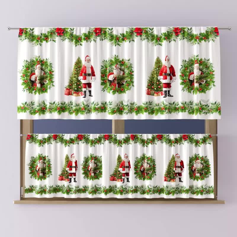 Zazdrostka woalowa drukowana Święty Mikołaj wys. 45 cm 45 cm