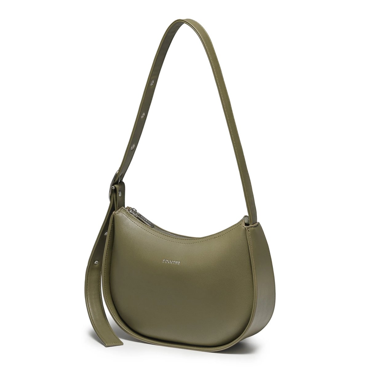 Torebka Damska Elegancka Skóra Ekologiczna PUCCINI Oliwkowa BK1251003M-5