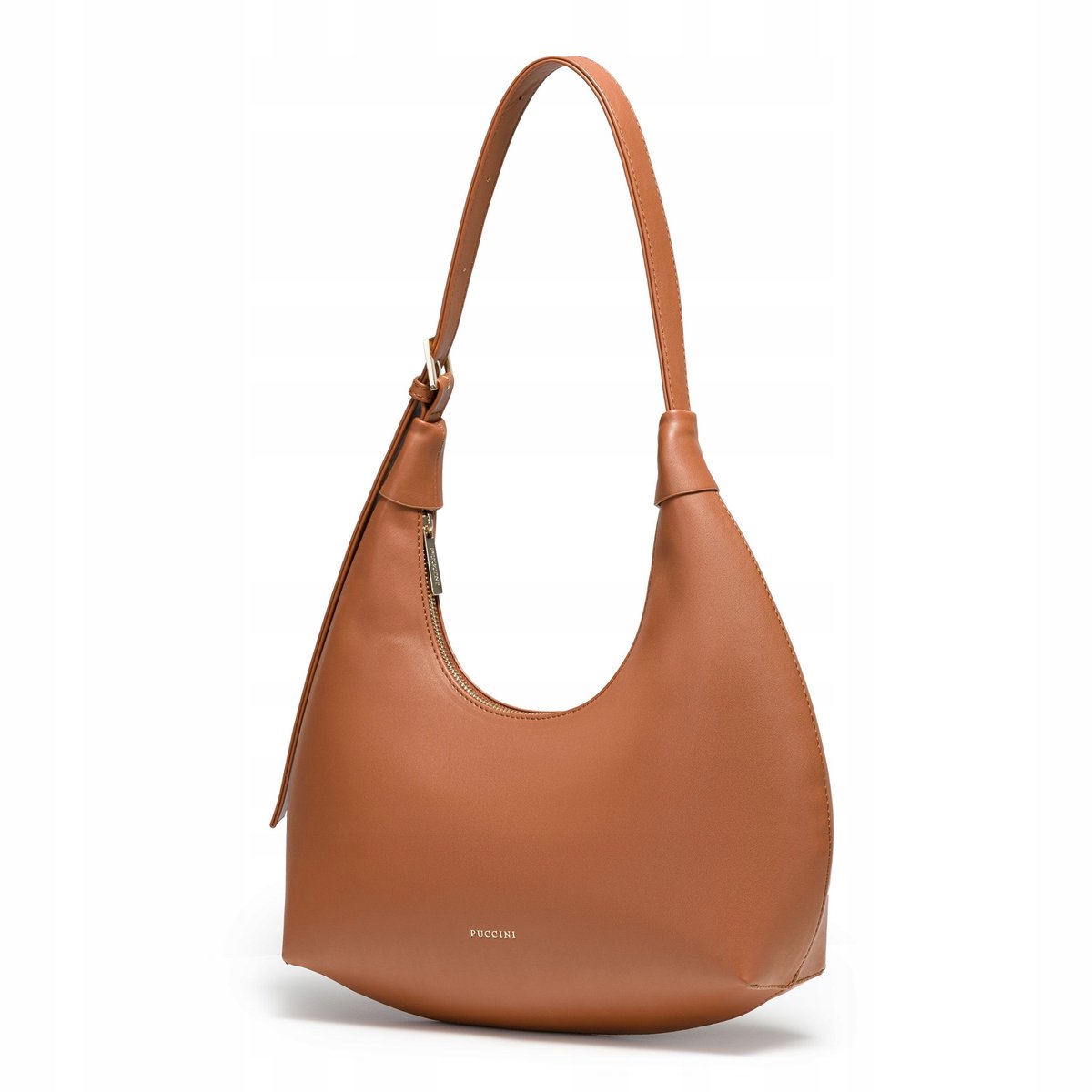 Torebka Damska Miejska Elegancka Na Ramię PUCCINI Brązowa BK1251005D-2