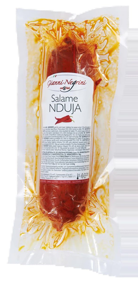 Salami Salame Nduja Piccante 125g - Gianni Negrini