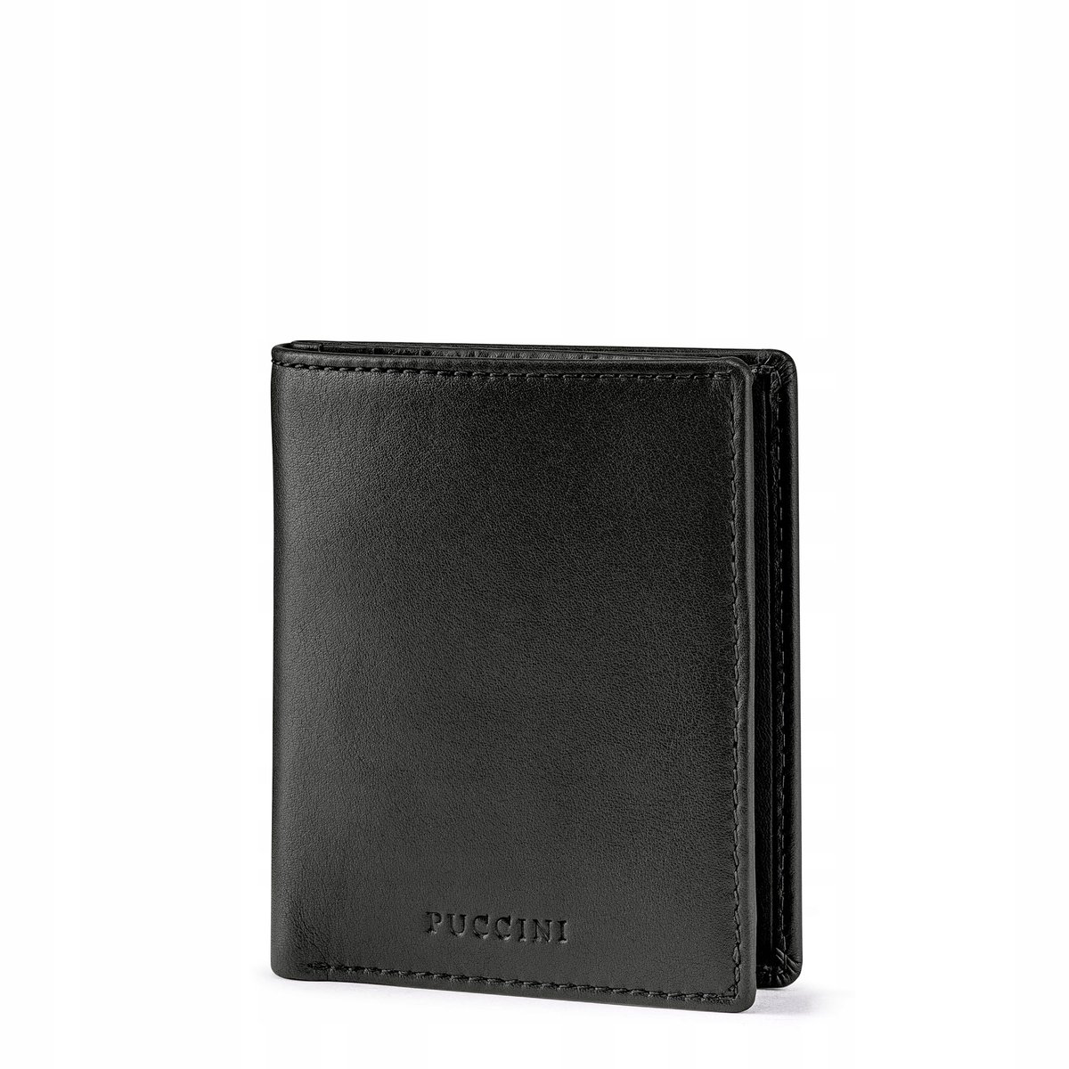 Portfel Męski Skórzany Mały Skóra Naturalna RFID Na Karty Czarny ZN9204-1