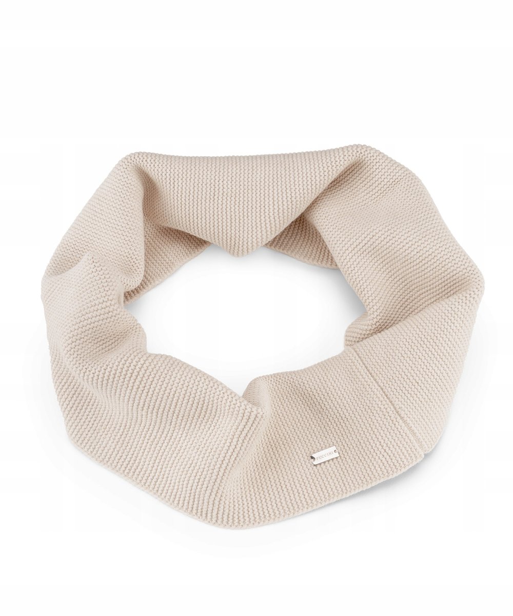 Szalik Damski Męski Szal Zimowy Komin Oversize Puccini Beżowy Sz25411-6A