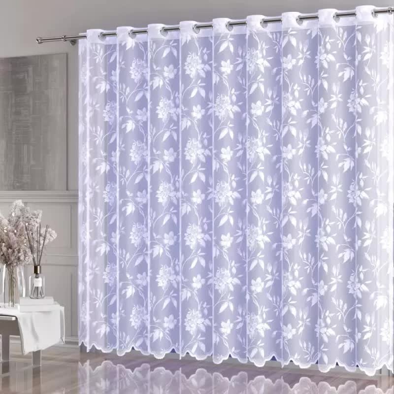 Firanka żakardowa gotowa Islia na przelotkach 500x250 cm biała