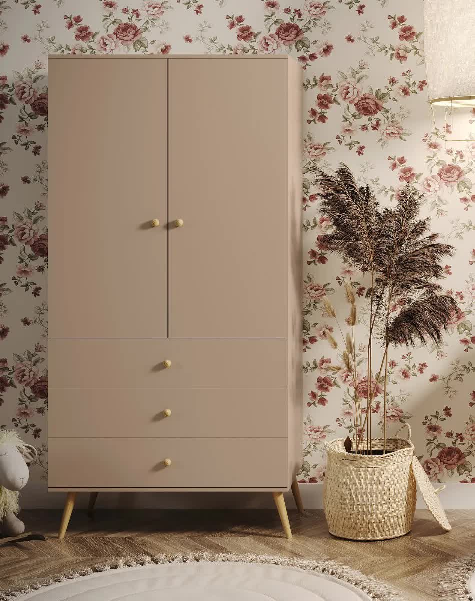 Szafa LEBEL z szufladami 3SZ 100cm macchiato